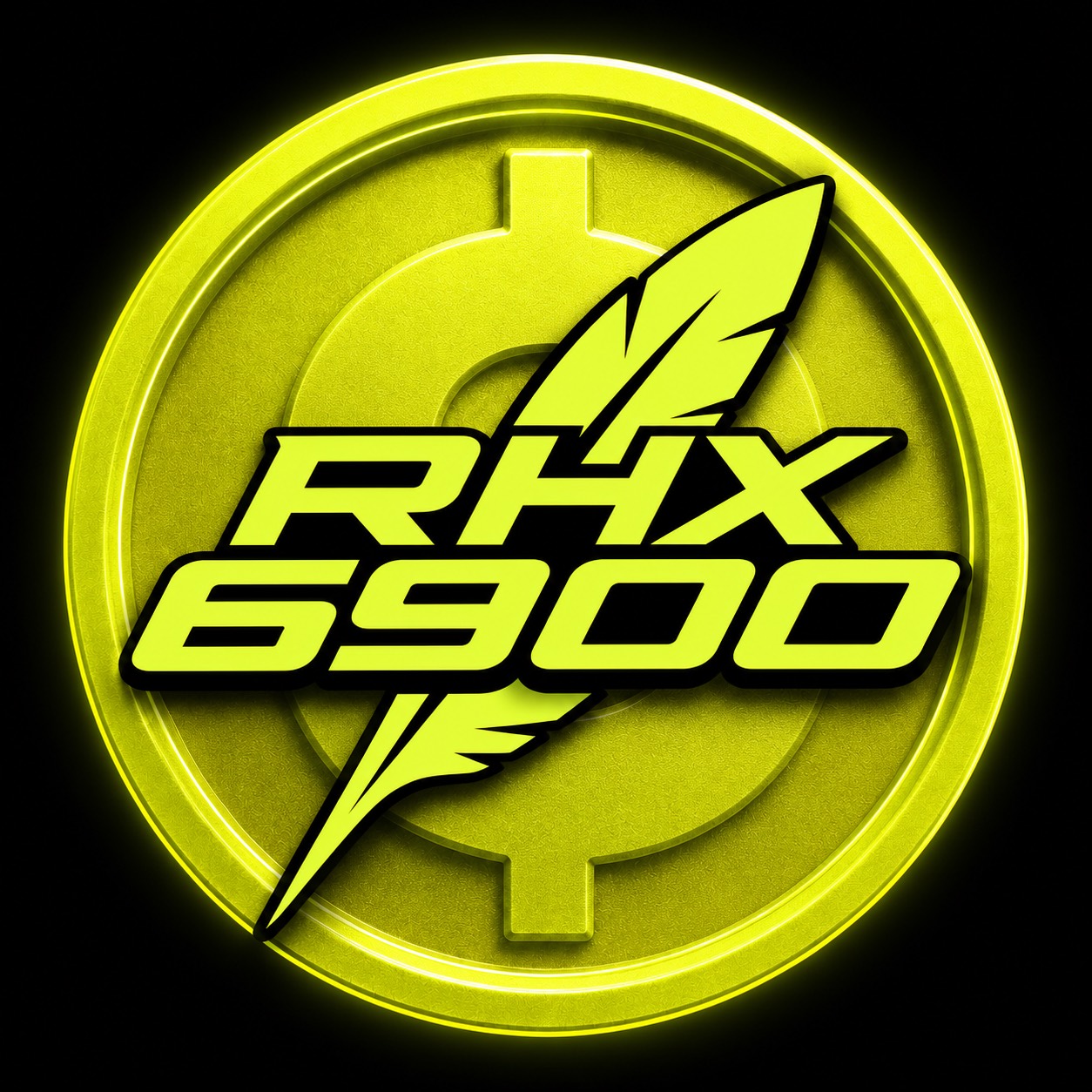 RHX6900 neon coin logo
